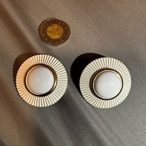 00s white plastic ear clips